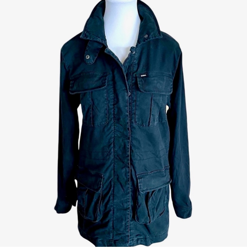 Tentree Black Organic Cotton Utility Jacket Sz S Gorpcore Outdoors Sustainable